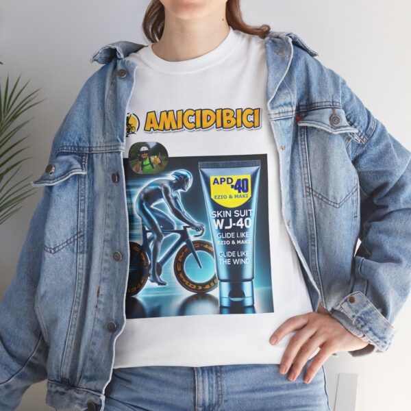 Cycling Skin Suit Unisex Tee - SKIN SUIT WD 40 Design - slika 7